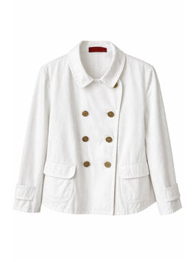 Carolina Herrera White Jacket Gold Buttons L